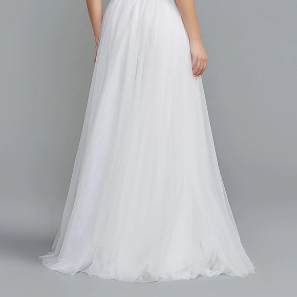 Two Piece Embroidered Prom Gown White NWT 2 4 6 - Picture 4 of 5